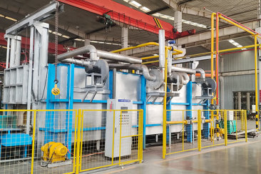Continuous-flow gas-fired furnace